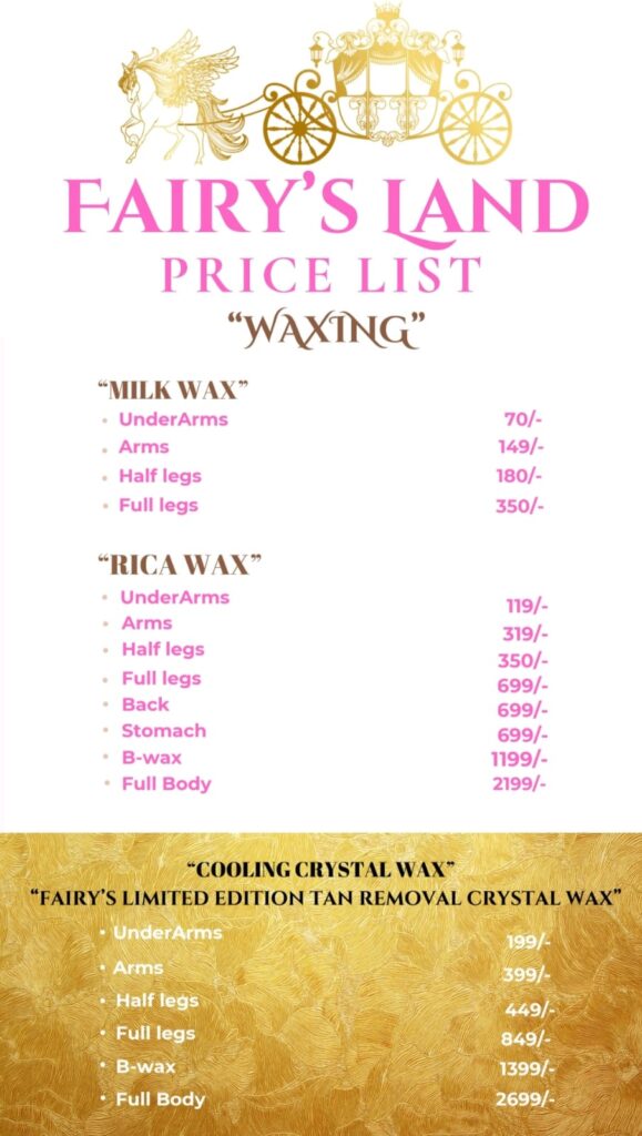 studio services pricelist