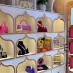 our shop one corner with jewellery and bags arranged