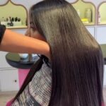 beautiful ,straight , silky hair of women showing