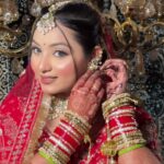 a women in bridal wear