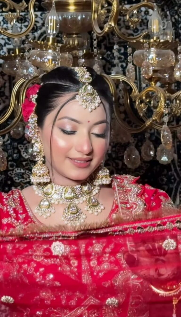 a women in bridal wear posing